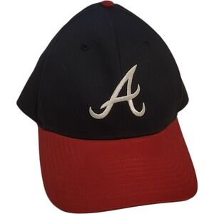 Atlanta Braves 47 Twins Snapback Hat Navy Blue Red MLB Baseball Cap OSFA
